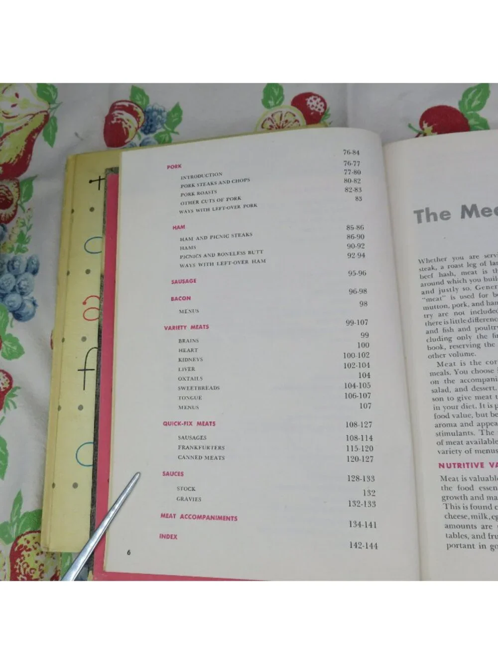 Lot of 2 The Family Circle Cook Books Meat Cookbook & Dessert and Fruit Cookbook